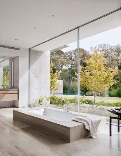 Sunken bath with views