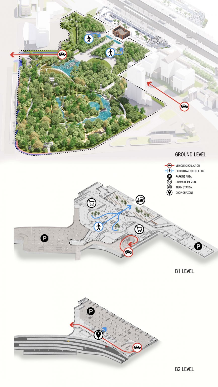 Plan of Train Station in the Forest by MAD