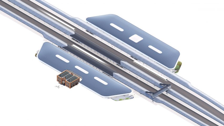 Plan of Train Station in the Forest by MAD