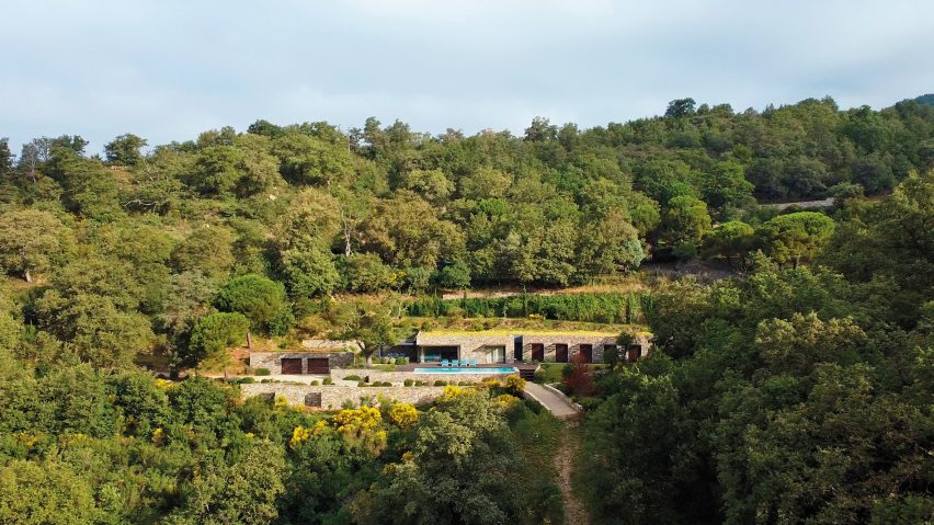 Aerial view of Villa Nemes by Giordano Hadamik Architects