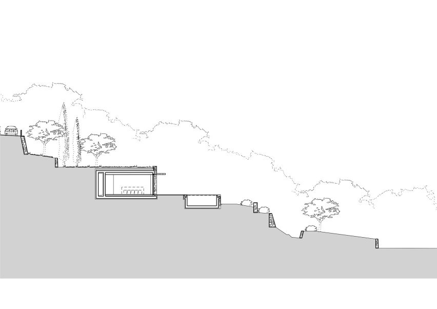 Section one at Villa Nemes by Giordano Hadamik Architects