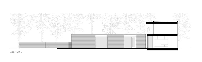 Section of Villa Tennisvägen by Johan Sundberg Arkitektur