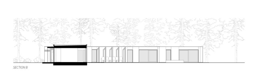 Section of Villa Tennisvägen by Johan Sundberg Arkitektur