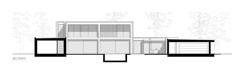 Section of Villa Tennisvägen by Johan Sundberg Arkitektur