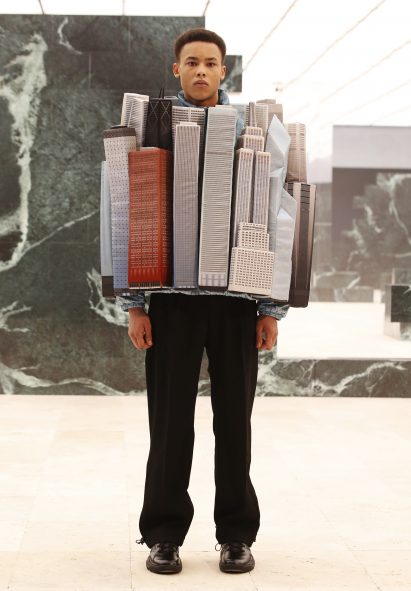 New York City skyline puffer jacket