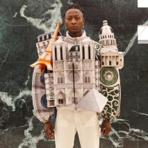 Paris and skyscraper architecture puffer jackets