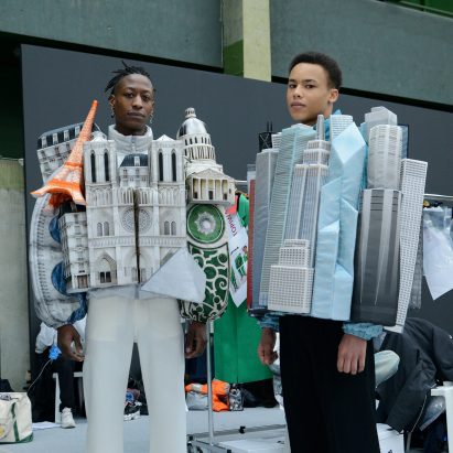 Virgil Abloh creates Paris landmark and skyscraper puffer jackets for Louis Vuitton