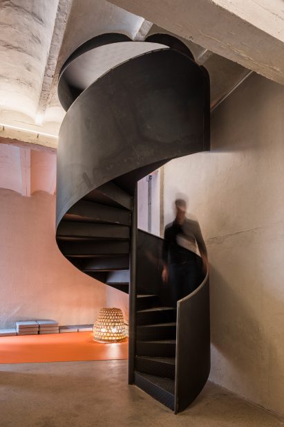 Spiral staircase at the Yoglar Music School