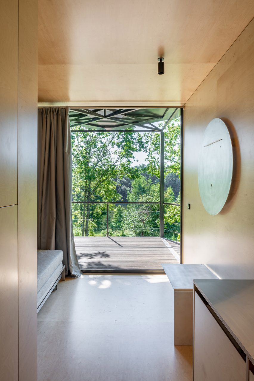 Bi-fold doors of 019 Cabin by ŠA Atelier and Piritas
