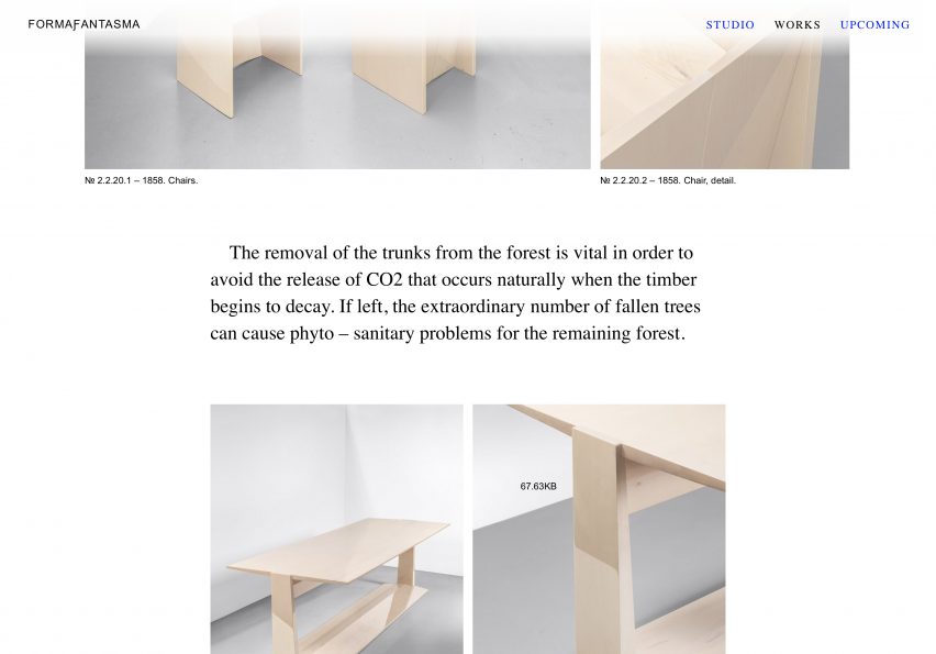 Images on the website's white background