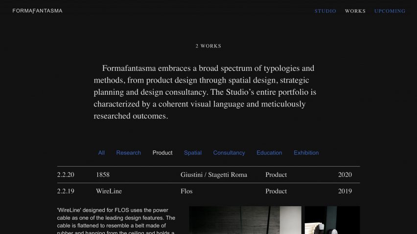 Formafantasma's website