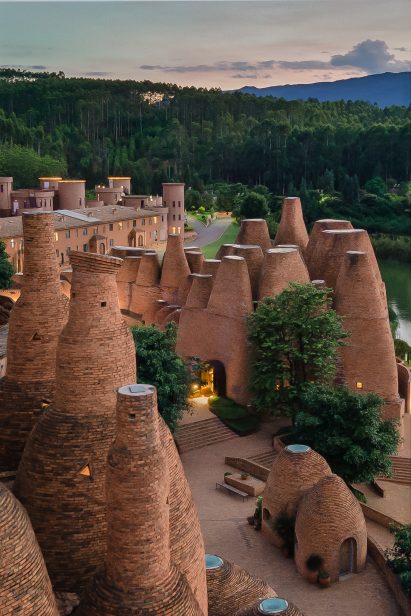 A red-brick art installation in China