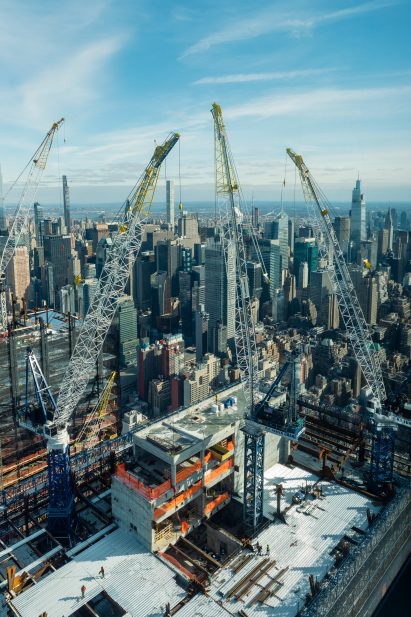 Construction work at 50 Hudson Yards