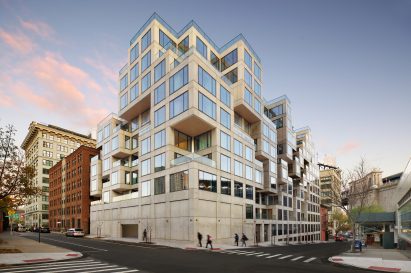 98 Front by ODA has a glass and concrete facade