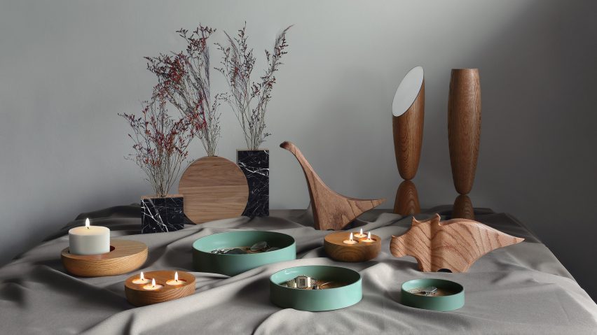 Decorative objects from In the Centre of the Table by Joel Escalona and students from CENTRO university
