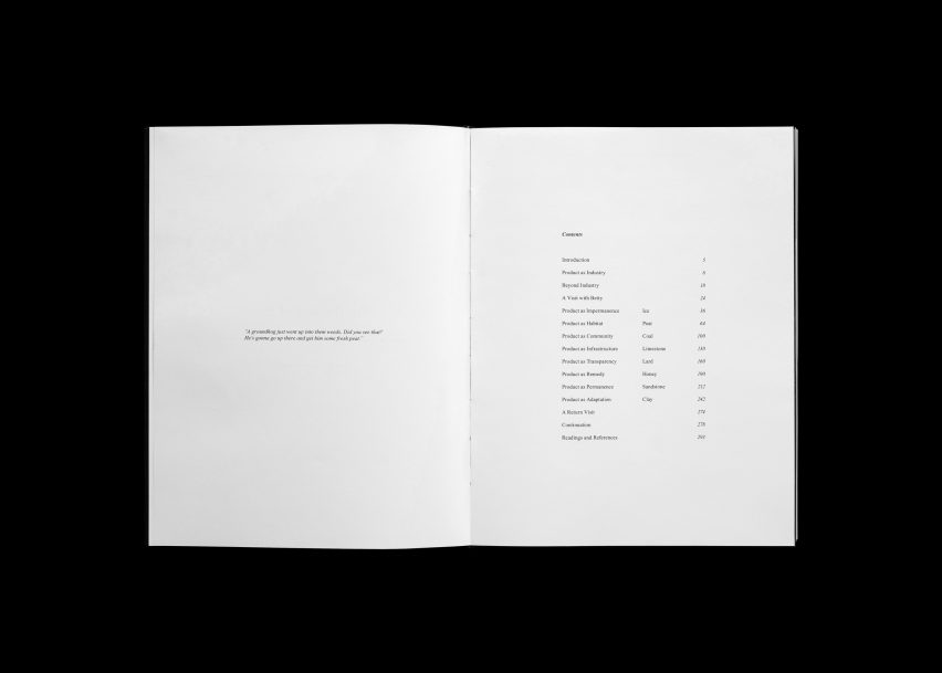 The book's contents page