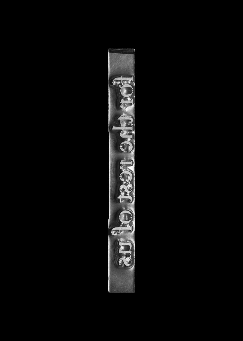 Details from the spine of the field book of investigations