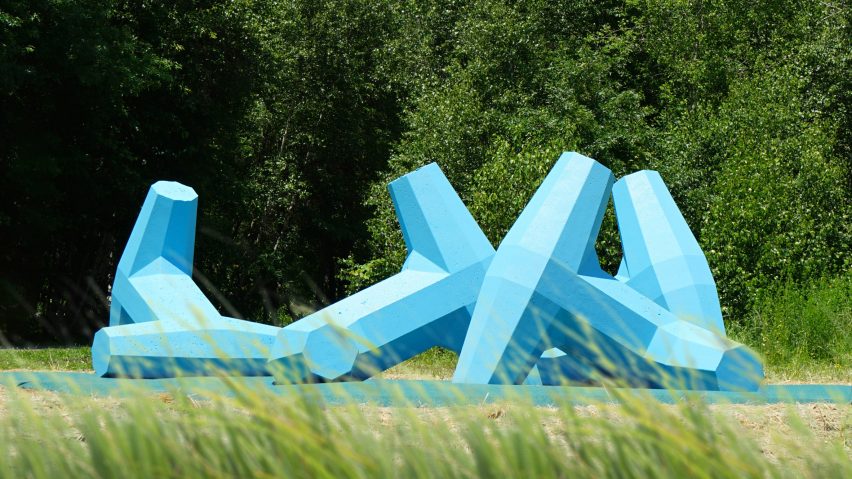 A view of Breakwater from afar as a public art sculpture