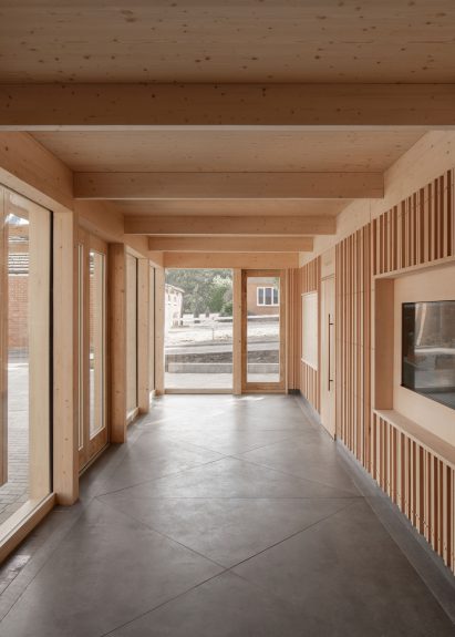 Cross-laminated timber interior with Viroc floors