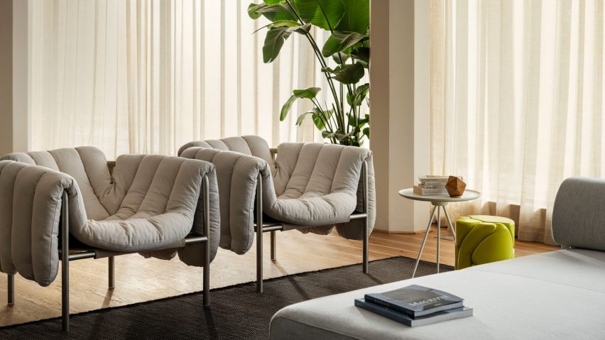 Puffy lounge chair by Faye Toogood for Hem