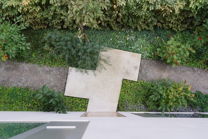 Concrete paving at entrance