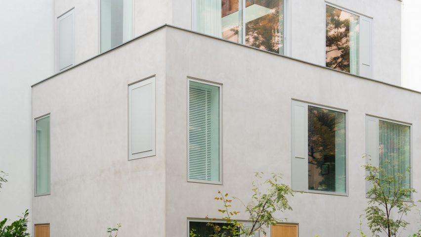 White stacked Berlin apartments