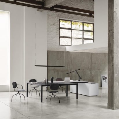 IOC Project Partners workstation in an industrial office space