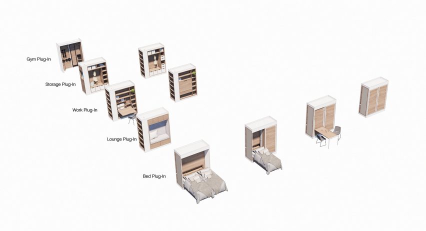 Diagram of the plug-in units