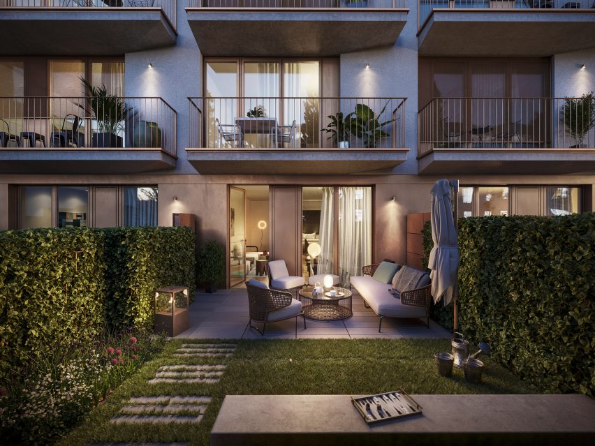Ground floor apartments with garden space
