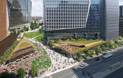 Office and retail area of the complex by NBBJ