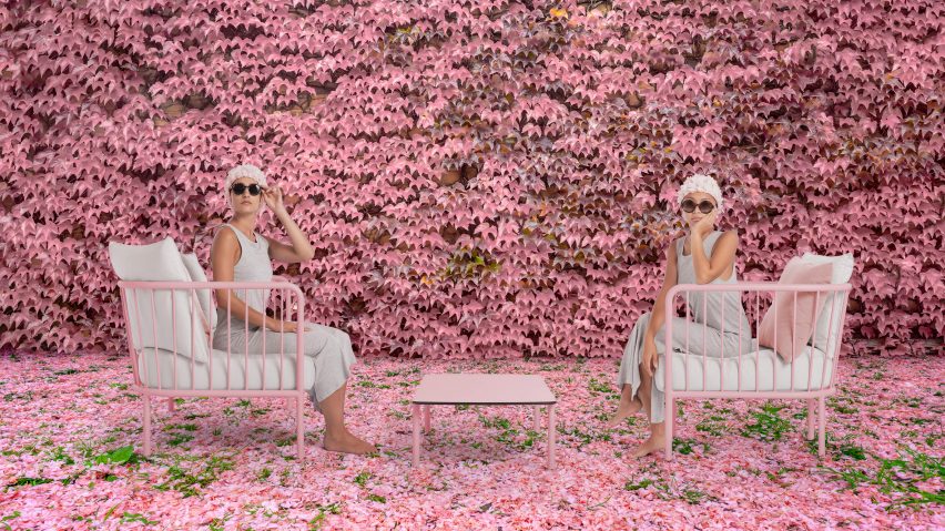 The Arp outdoor collection in white