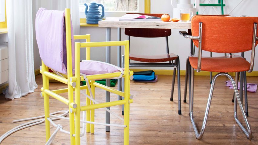 Knopstoel dining chair by Hanna Kooistra from Artez school show