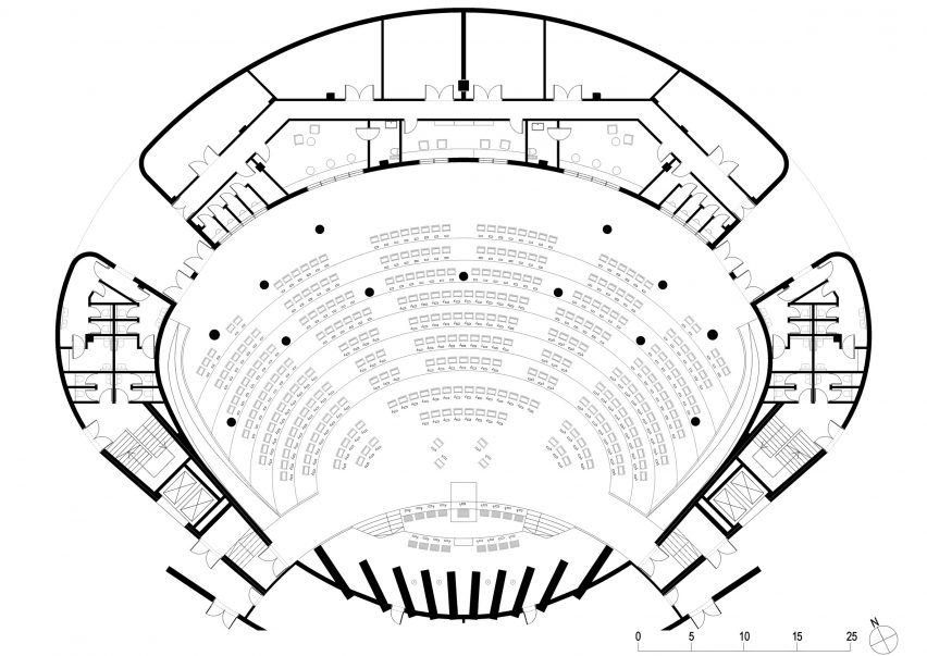 Floor plan of Benin National Assembly's main hall