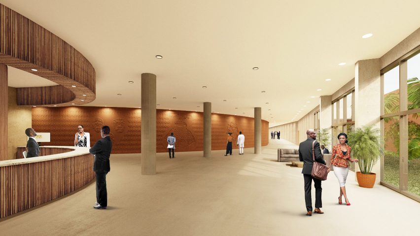 A visual of the National Assembly of Benin interiors