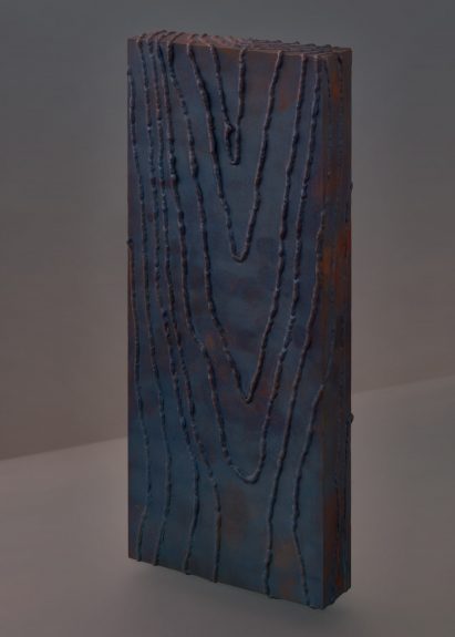 Material sample of oxidised steel for Carbon bench by Ward Wijnant
