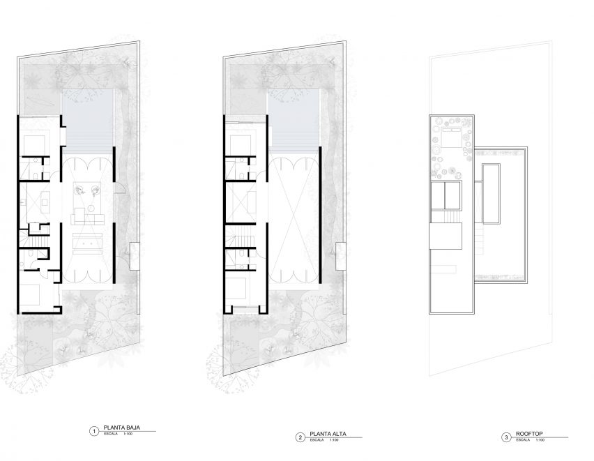 Floor plans for Casa Aviv