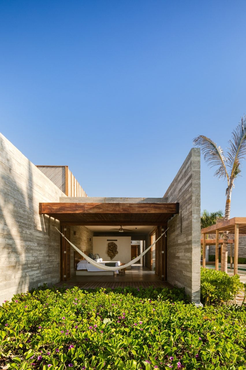 The house is raised above ground to protect from flooding