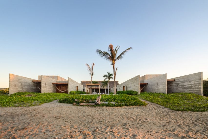 A beach view of Casa Cova