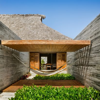 Cabanas protect against heat from the sun