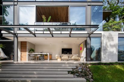 Exterior open to living area of house in Costa Rica