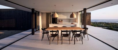Kitchen diner of seaside house in Chile