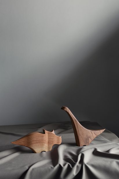 Decorative wooden dinosaurs 