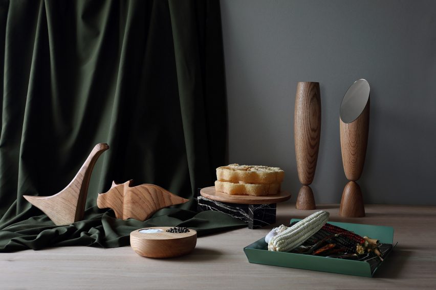 A selection of objects designed and made by Escalona's students