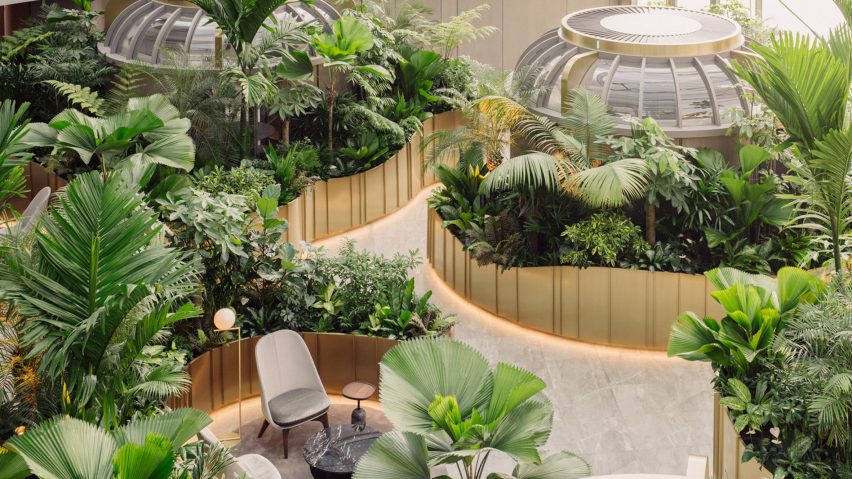 Banking conservatory and seating in the Citibank Singapore Wealth Hub by Ministry of Design