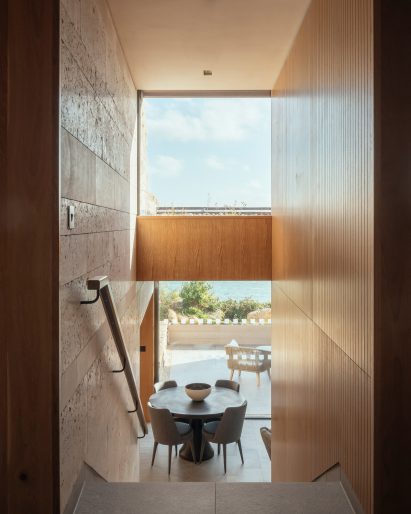 Floor to ceiling windows fill spaces