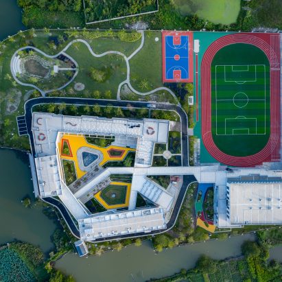 Paths and playgrounds connect classrooms at Erdu Primary School