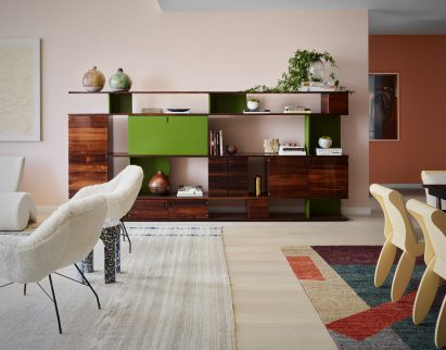 Lounge and dining area from Fifteen Fifty penthouse exhibition by Gabriel & Guillaume