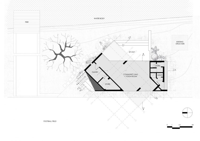 Football Club House in Bansberia, India, by Abin Design Studio