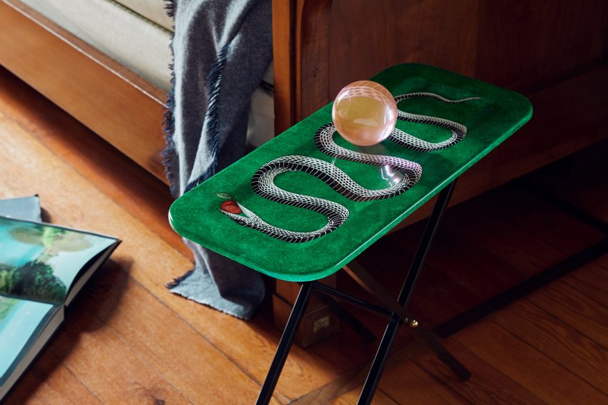 Serpente tray by Fornasetti