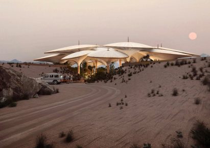 Hotel in Saudi Arabia desert